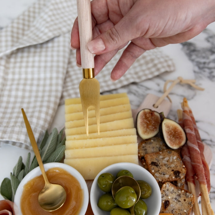 Essential Charcuterie Board Set, White-Washed