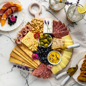 10 Piece Cheese Board Set - White