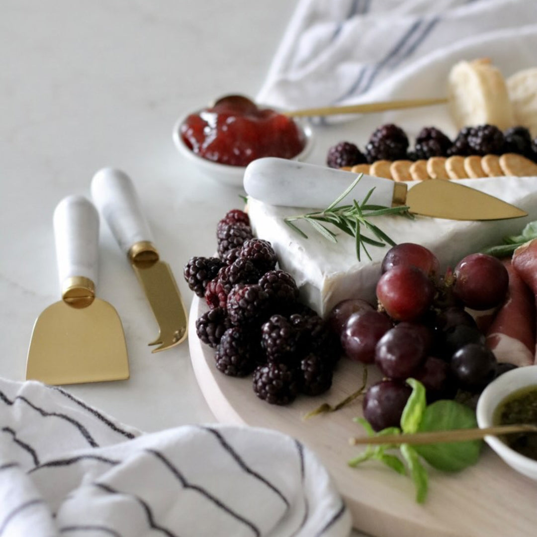 10 Piece Cheese Board Set - White