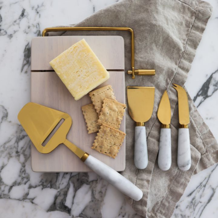 Wire Cheese Slicer, White-Washed